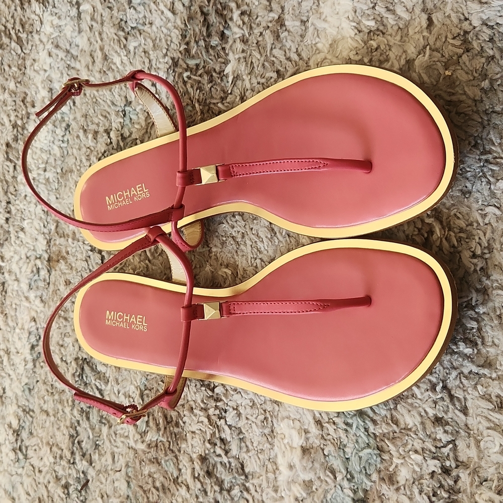 Michael MK pink/gold sandals